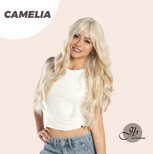 JBEXTENSION 30 INCHES LONG BODY WAVE MIX BLONDE WIG WITH BANGS CAMELIA JBEXTENSION 30 INCHES LONG BODY WAVE MIX BLONDE WIG WITH BANGS CAMELIA
