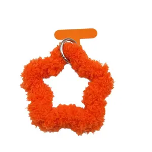 1PC Plush Phone Lanyard, Creative Star Shape Lamb Fleece Wrist Strap, Bag & CCD Camera Charm for Women