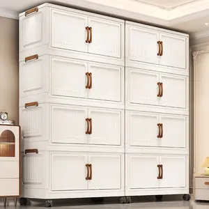 Foldable Snack Storage Rack, Multi-Layer Toy Organizer, Home Kitchen Cabinet, Living Room Display Shelf, Space-Saving Design, Organizing