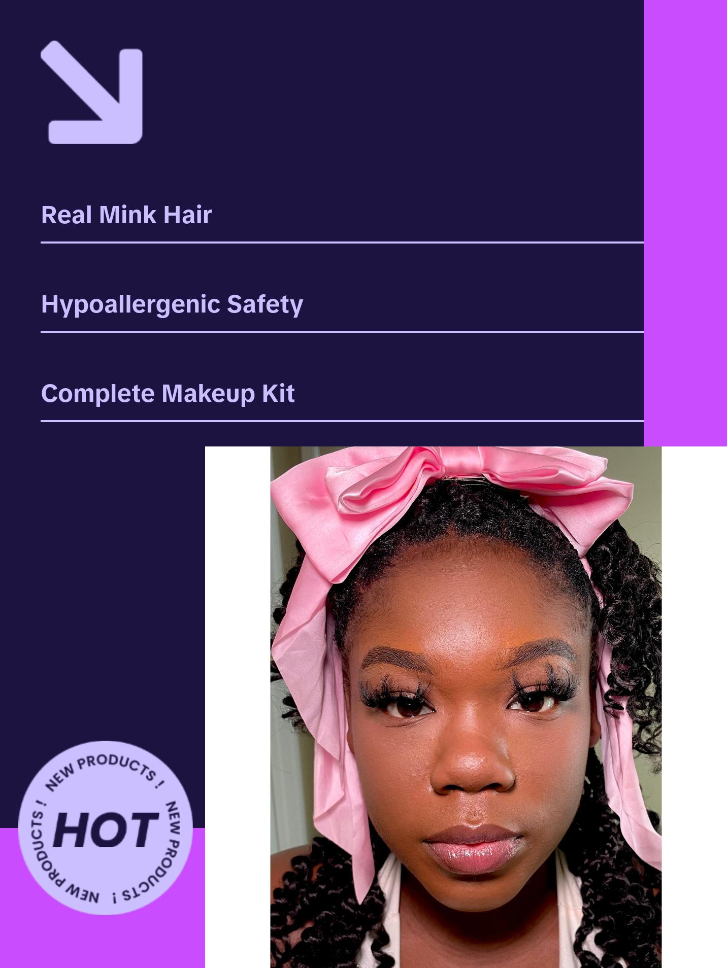 Baby Girl Lash + Kit - Includes Lash Brush, Tacks & Accessories for Stylish and Effective Makeup Application Eyelashes