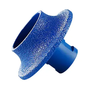 5/8"-11 Thread Diamond Demi-Bullnose Edge Profiling Wheel, Vacuum Brazed French Edge Grinding Disc for Marble & Granite, Professional Stone Edge Shaping Tool for Angle Grinder