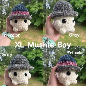 Hand Crocheted XL Mushie Boy - XL Mushie Boy Plushie