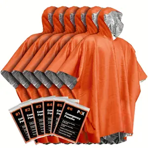 [Insulating Emergency Blanket] 3pcs Emergency Cloak Set | PE Film Reversible Insulating Raincoat Blanket, Reflective Design for Enhanced Visibility, Outdoor Camping Survival Equipment, Car Survival Blanket, Essential for Traveling