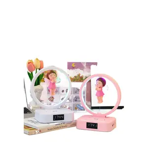 Magnetic Levitation Angel Girl Bluetooth Speaker Clock Astronaut Speaker RGB Computer Subwoofer Birthday Gift