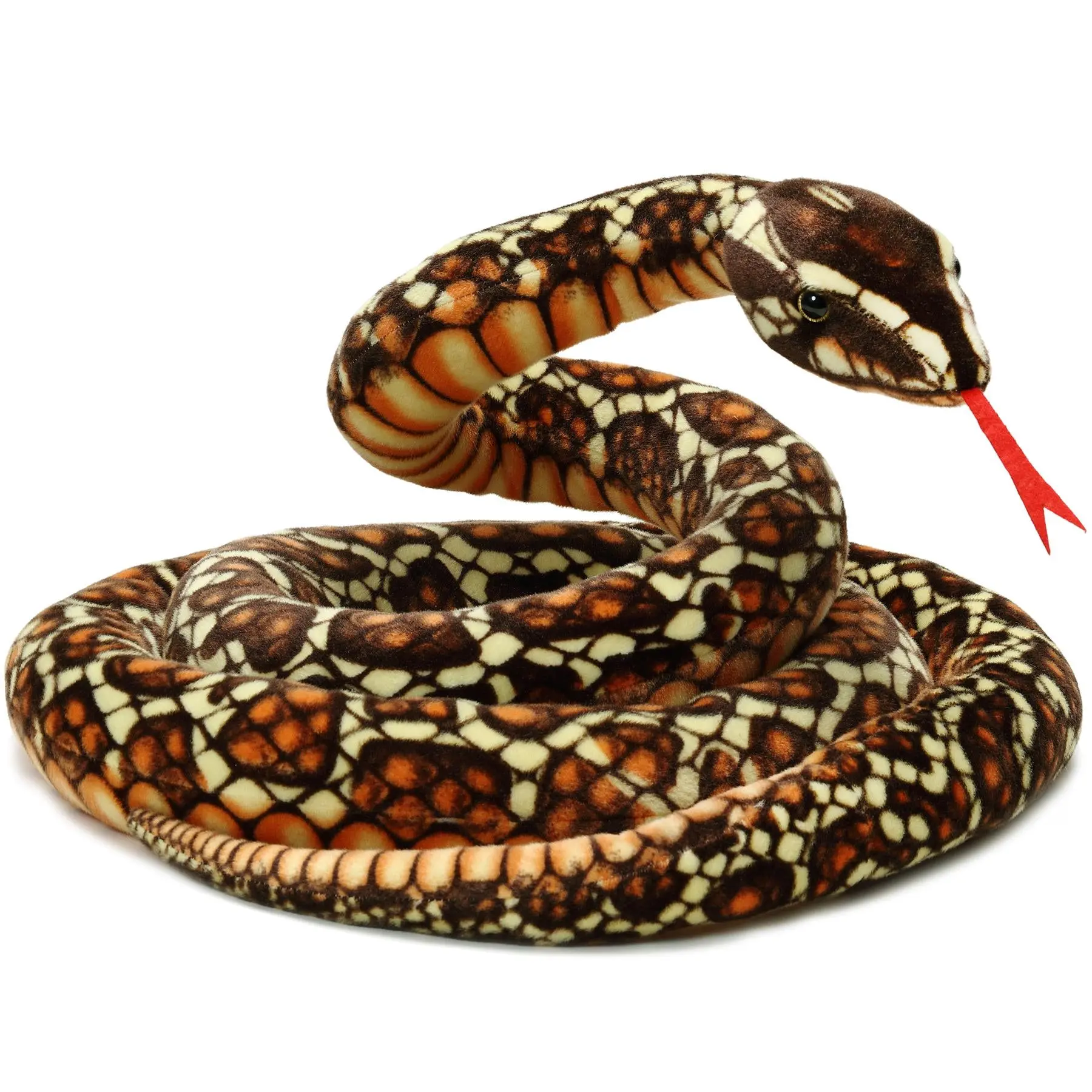 Bernard The Brown Python | 114 Inch Stuffed Animal Plush | By TigerHart Toys