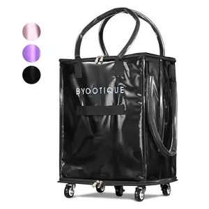 Byootique Shopper Bag with (5)Wheels & (3)Handles Rolling Grocery Tote