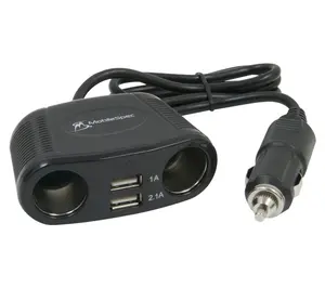 MobileSpec 12V 2-Way Adapter with 2 USB Ports