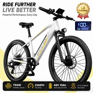 ECLIO M5| Peak Motor 750W Top Speed 22 mph Max Range 60 miles 26'' Electric Bike |UL CERTIFIED| 1-Year Warranty | High-Carbon Steel Lightweight | Removable Battery | Dual Power Brakes All-Terrain  Fat Off-Road Tire| 30-Day Free Return , Dual Disc Brakes