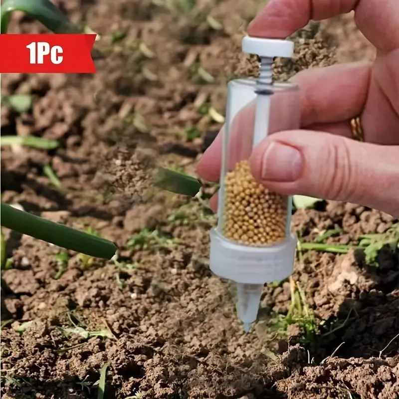 Handheld Seed Dispenser Manual Precision Seeding Tool, Ergonomic Handle, Durable Plastic, Suitable for Garden, Pots, Lawn, Seeds Start