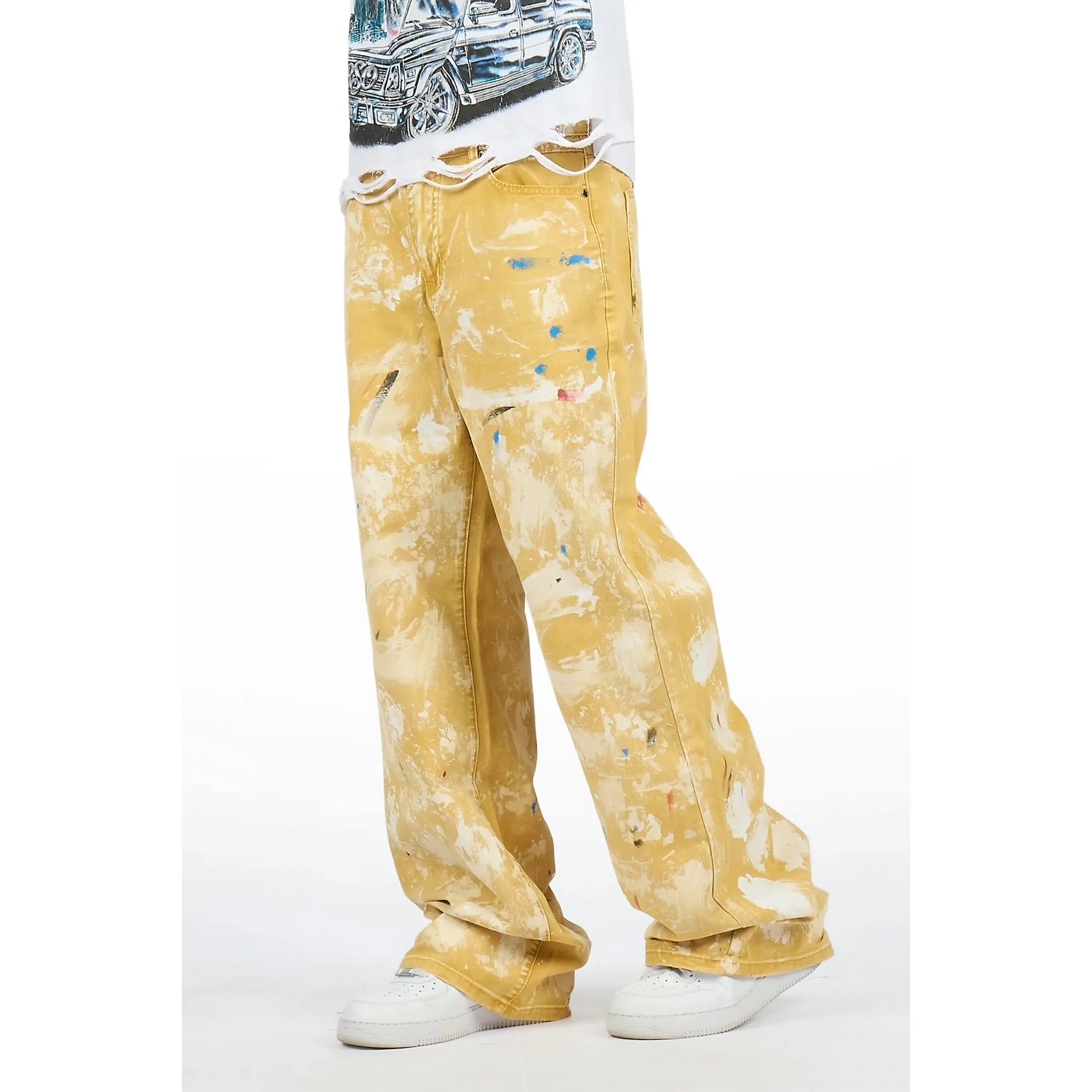 Novi Yellow Painter Baggy Fit Jean