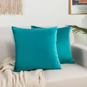 Mocassi 2 Piece Velvet Cushion Cover Solid - Pillow Covers Mocassi 2 Piece Velvet Cushion Cover Solid - Pillow Covers