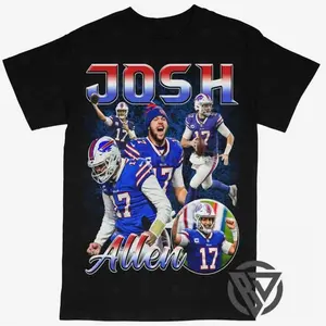 Josh Allen T-shirt For Men Women, For Fans Unisex Casual Streetswear Top
