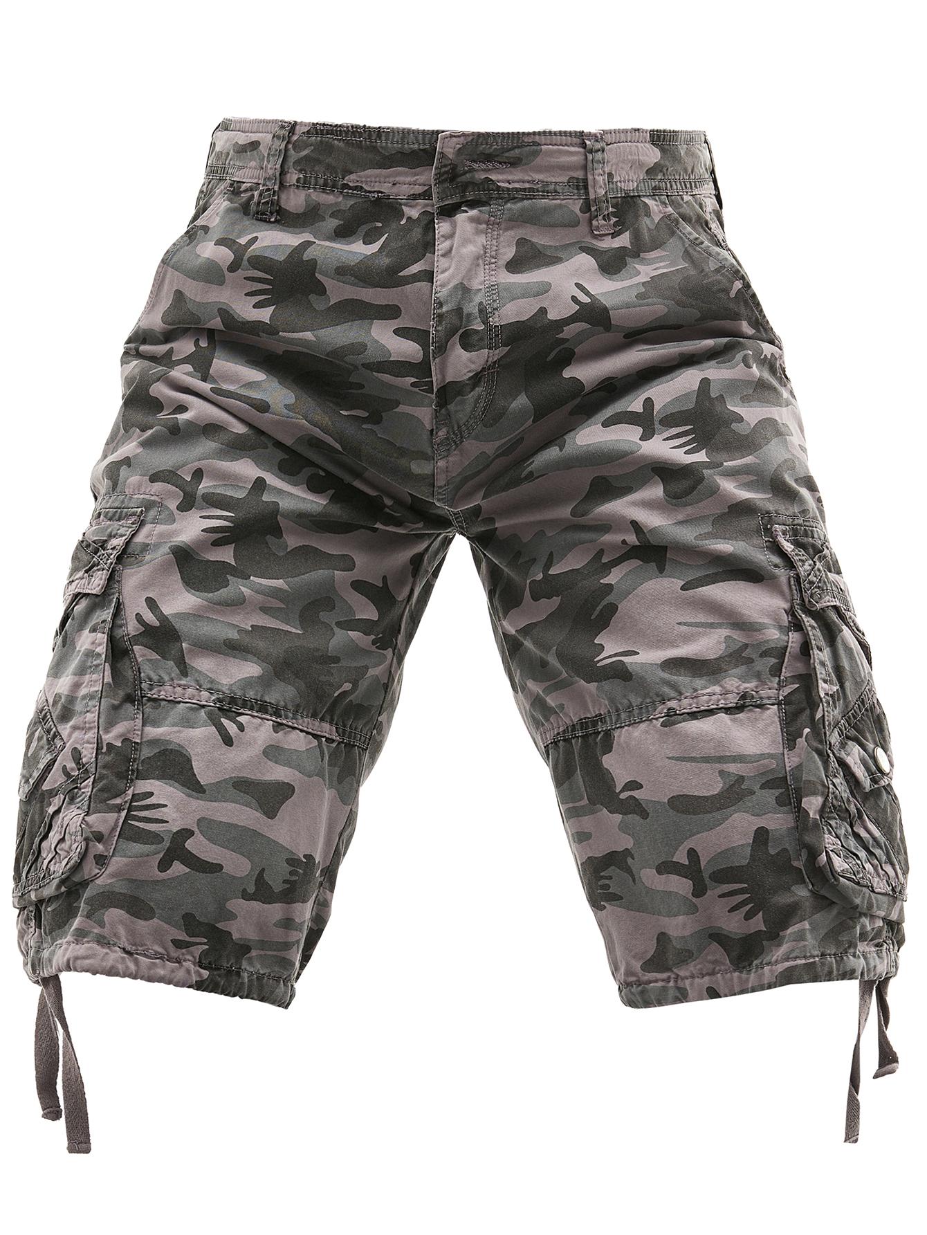 Men's Camo Cargo Shorts Washed Cotton Breathable Comfortable Multi-Pocket Regular Fit Casual for Urban Street Fashion,Outdoor Hiking Mountaineering Camping Expeditions City Walks and Wilderness Adventure Trip