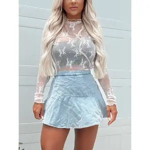 Long Sleeve Floral Lace Top
