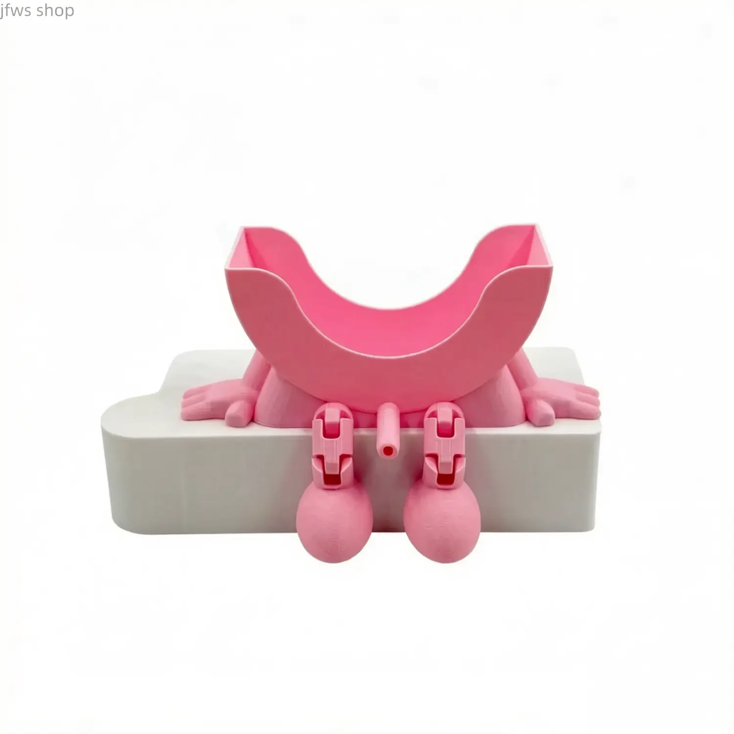 Pink Vibrant Plastic Ventilated Dish Sponge Holder - Funny Design, Anti-Fouling, Drainage Sink Organizer, Household Dishwashing Kitchen Accessory, Ideal Gift
