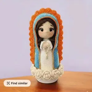 Handmade Crochet Virgin Mary Doll, Catholic Home Decor