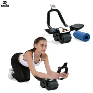 Automatic Rebound Ab Roller Wheel with Elbow Support, Home Gym Core Trainer for Men Women, Portable Ab Workout Equipment for Core Strength, Great Fitness Gift for Gym Lovers