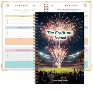"Gratitude Journal" for men and women 5-minute daily gratitude practice, passionate soccer cover design, including motivational prompts and quotes, bringing more joy, affirmation, mindfulness, and reflection, personalized self-care birthday gift