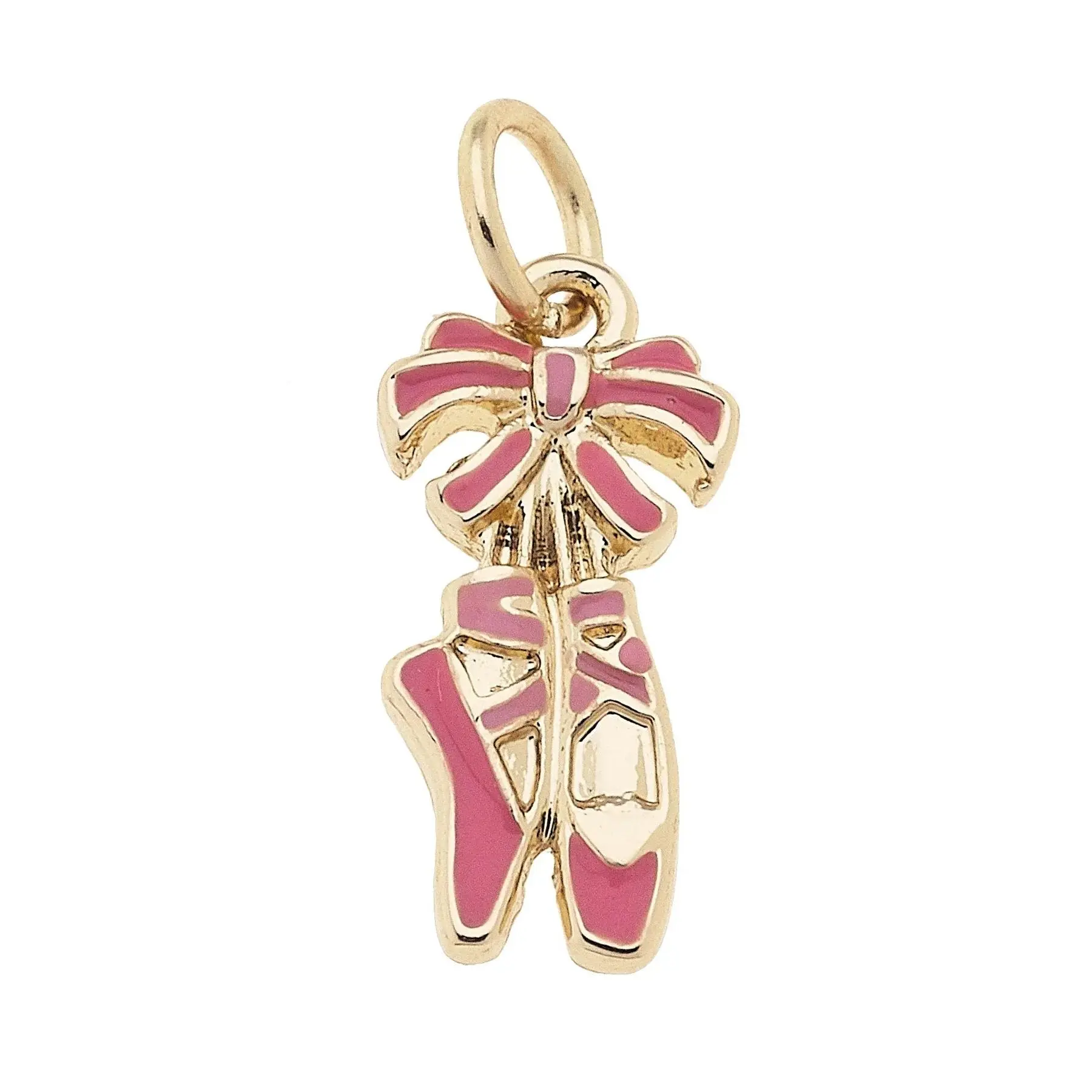 Ballet Enamel Pointe Shoes Charm in Light Pink