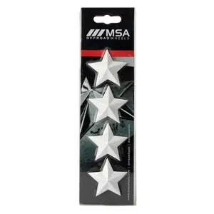 MSA WHEELS INTERCHANGEABLE CENTER CAP WHITE STARS (4PK)