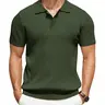COOFANDY C Men's Knit Polo Shirts Short Sleeve Ribbed Knitted Shirt Summer Lightweight Casual Golf Shirts