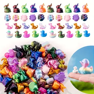50/100pcs 3D Printed Animal Set, Cute Animal Figurines, Cute Cartoon Figurine, Cute Collectible Figurines, Perfect Gift for Father's Day & Independence Day, Room Decorations