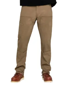 Ariat Men's Khaki Rebar M4 Made Tough Durastretch Double Front Straight Work Pants - 10030232-Big