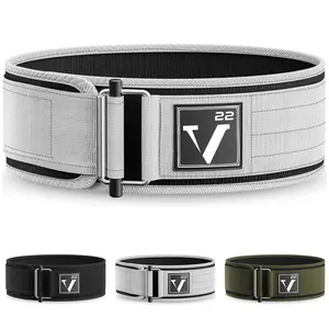 4 Inch Weight Lifting Belt with Metal Buckle, Adjustable Support Belt for Deadlift Powerlifting Cross Training Bodybuilding