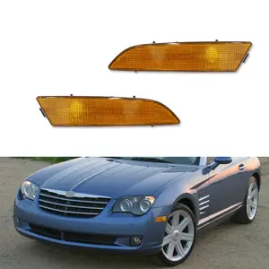 2pcs Amber Front Bumper Side Marker Reflector Lights For 2004 2005 2006 2007 2008 Chrysler Crossfire,Replace OEM A1938200721 / A 193 820 07 21