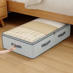 Large storage and finishing bag, heavy-duty non-woven material, with transparent window, Clothes storage box, travel, space-saving vertical storage, suitable for women's fashion, bedroom, family