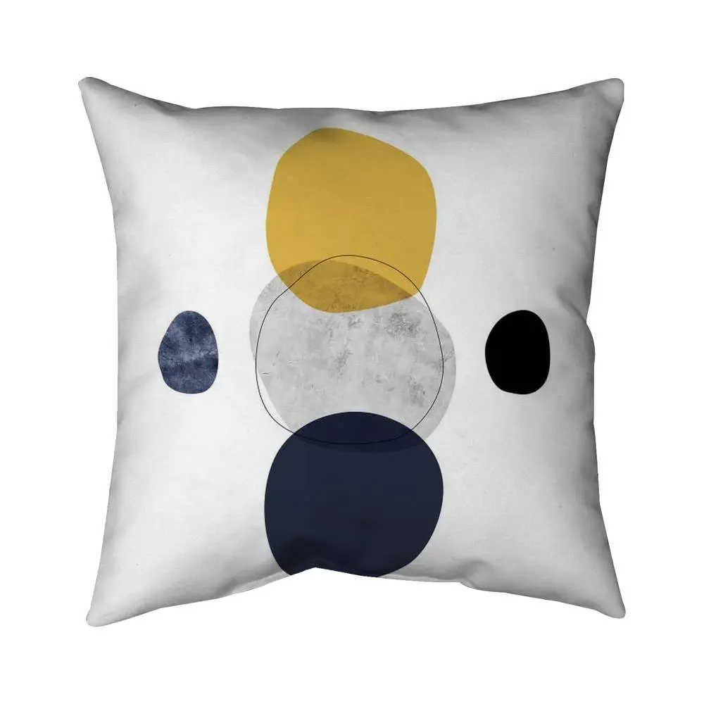360 Stand 18x18 in. Polyester Twill Throw Pillow with Insert - 5541-1818-AB111, Sphere, Abstract, Geometric Shapes, Vibrant Print for Living Room Decor, Art-Inspired Standard Pillows, Bright-Colored Standard Pillows