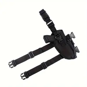 Adjustable leg pistol holster, right thigh holster