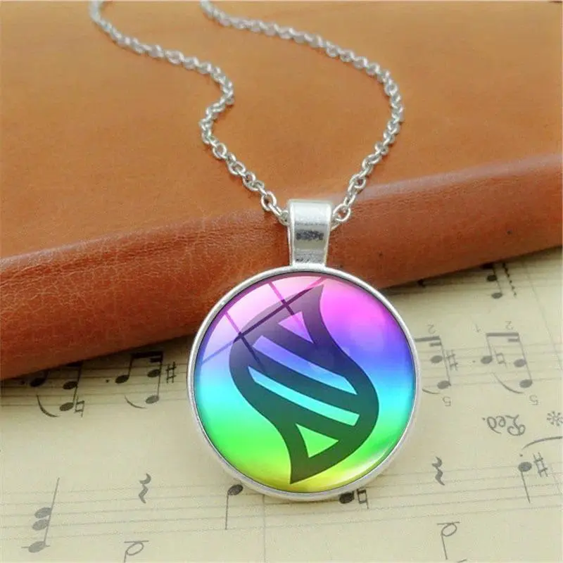 Anime Mega Stone Poke Necklace Glass Dome Cabochon Pendant Jewelry Choker Necklaces for Women Gift