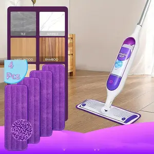 4 Pack Reusable Power Mop Refills Pads Compatible with Swiffer PowerMop Mop - Microfiber Power Mop Pads Refill for 13 ''-15 '' Spray Mop- Washable Pads for Multi-Surface Floor Cleaning, Excluding Mop