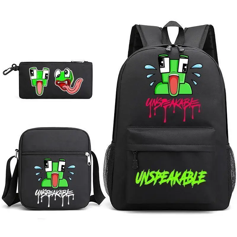 UNSPEAKABLE 5 Anime Backpack for Women Men Teens, Day Packs Knapsacks Casual Backpacks Gift for Gym Travel Camping Outdoor Work Business