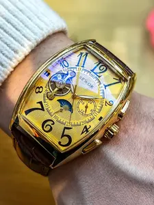 Luxury Men's Business Mechanical Watch, New Barrel Design, Analog Display, Automatic Movement, Best Gift for Boyfriend/husband, Automatic Watches, Mechanical Style Watches