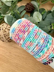 Pastel Fishtail Woven Bracelet Set