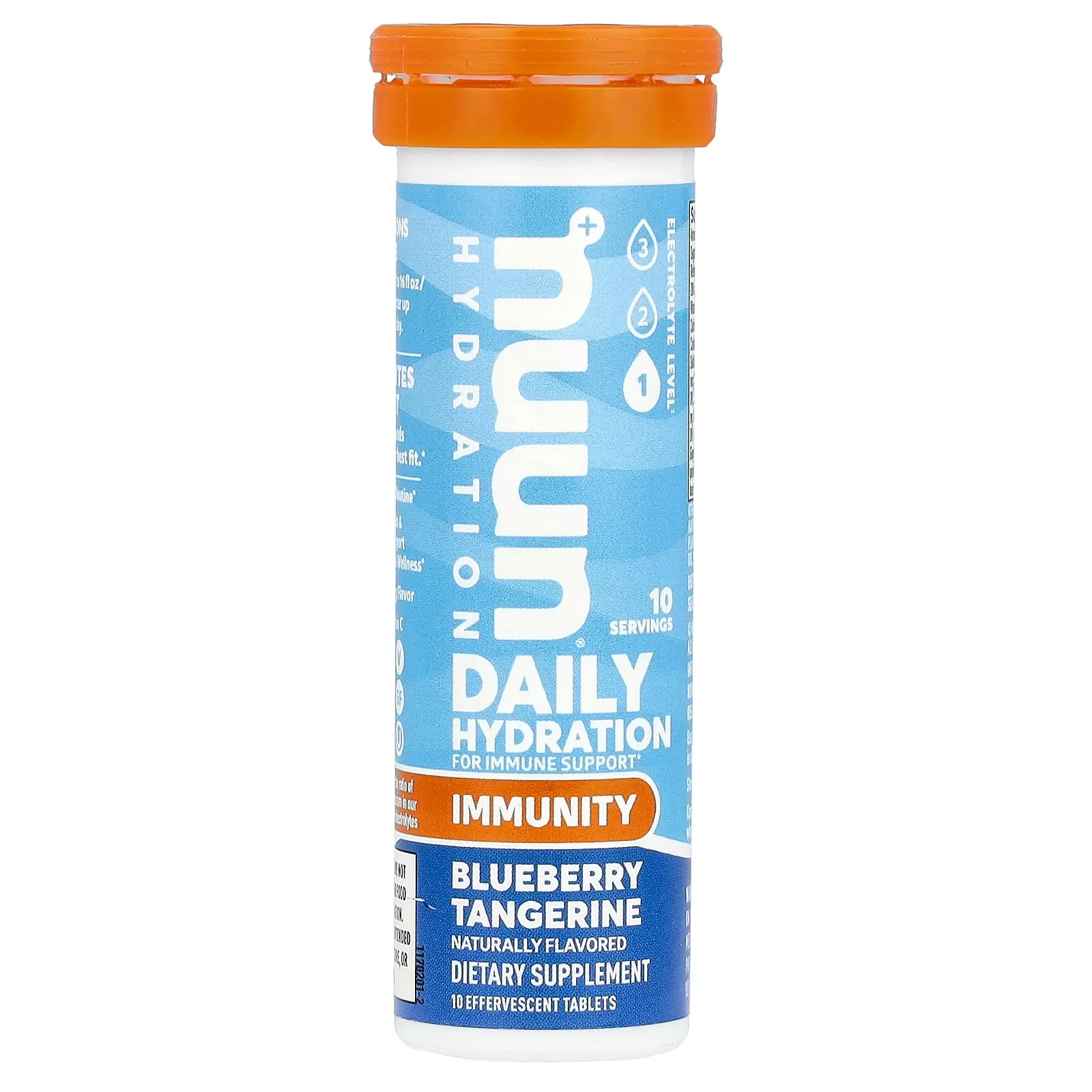 Nuun Hydration, Immunity, Blueberry Tangerine, 10 Effervescent Tablets