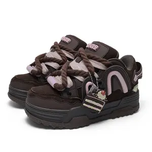 Q-AND multi-functional casual sports shoes come in five colorways. The thick-soled breaded shoes are comfortable and breathable. The trendy thick LACES design is simple and versatile, making them suitable for both men and women