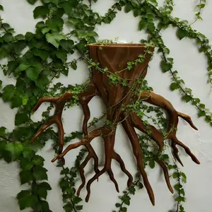 3D Printed Tree Root Hanging Planter, Fun Style for Climbing Plants, Suitable for Succulents, Garden Planter, Indoor and Outdoor Wall Mounting