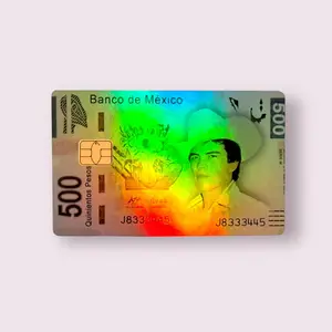 Banco de Mexico Holographic Credit Card Sticker Debit Skin Wallet Decal Cover Waterproof Vinyl Easy to Apply