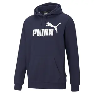 PUMA Mens Essentials Logo Hoodie Casual Outerwear Casual Hoodie Pockets - Blue