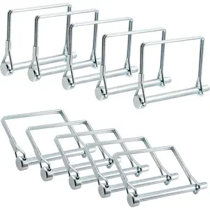 10 count Square Shaft Locking Pin Safety Coupler Pin 1/4 Inch Wire Lock Pin for  PTO Lawn Mower Hitches, 1/4" x 2-3/4"