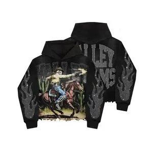 Y2K Street Style Hoodie �C Dark Graphic Sweatshirt