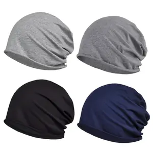 Cotton Slouchy Beanie Hip-Hop Soft Lightweight Running Beanie Adult Skull Hats Cap for Men Women