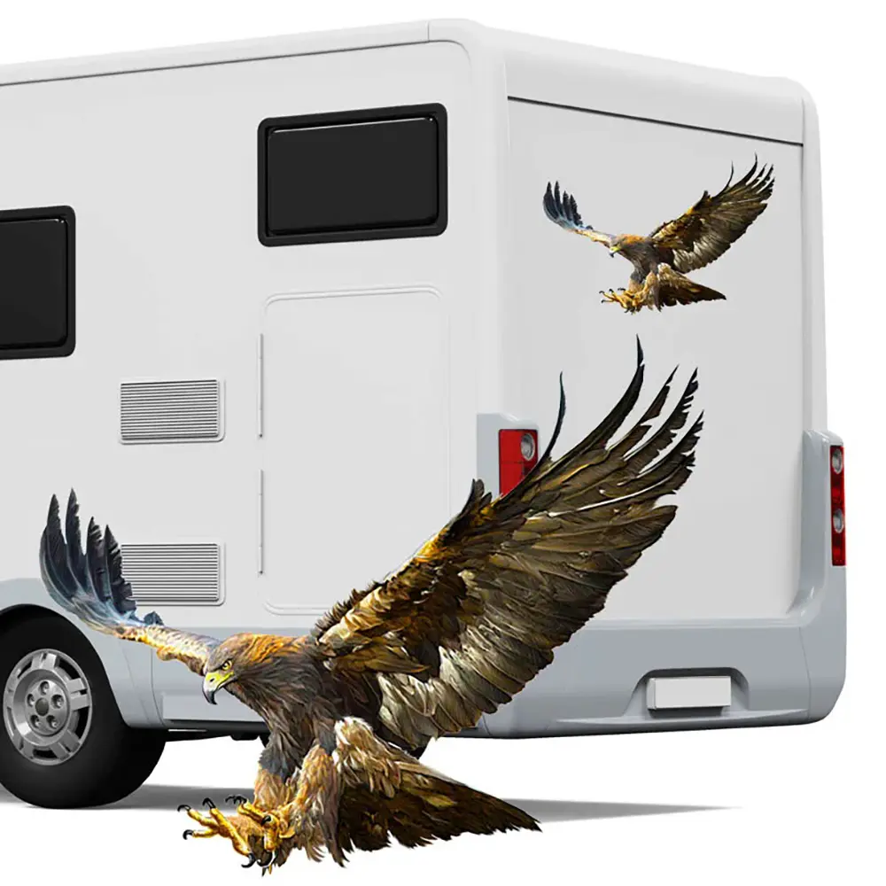 Large Eagle Bird Camper Rv Car Sticker Motorhome Caravan Camping Auto Vehicle Decor for Bumper Door Windshield Decor
