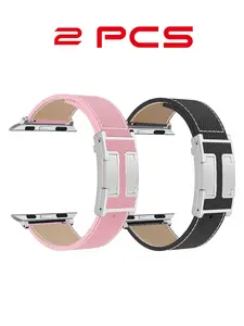 Leather Magnetic Snap Set, Compatible with Switch Needle Earrings, Suitable for Both Apple and Android Devices, 22mm, Watch Not Included, Smart Watch Accessories