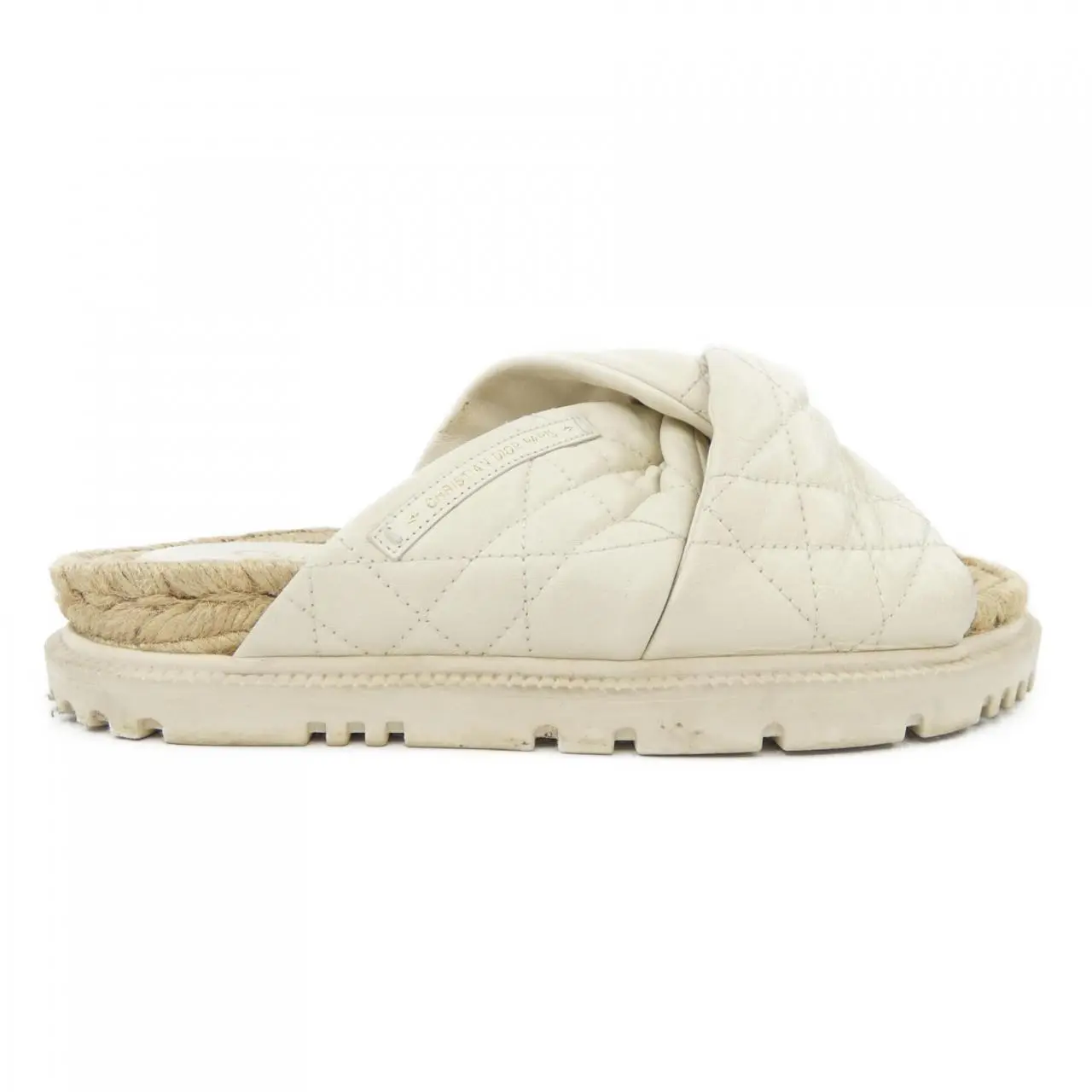 Pre-owned Dior Lambskin Small Leather Goods Christian DTWIST Sandals