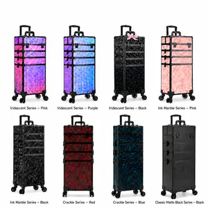 KEEYOTEK Makeup and Nail Tool Storage Organiser with Pink, Purple, Blue-Black, Red Burst, Green Burst, Black Ink, Pink Ink Designs