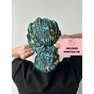 DuoStyle Scrub Hat - Fern Garden